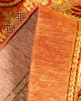 Traditional Mogul Orange Wool Area Rug 8' 0" x 9' 10" - Solo Rugs