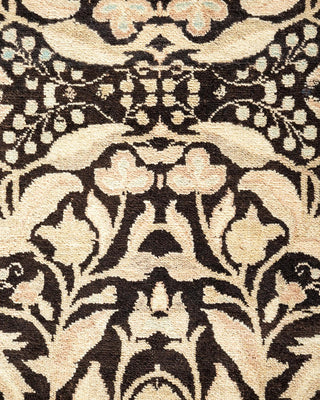 Traditional Mogul Black Wool Area Rug 8' 5" x 10' 10" - Solo Rugs