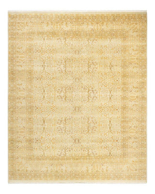 Traditional Mogul Ivory Wool Area Rug 8' 2" x 9' 10" - Solo Rugs