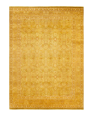 Contemporary Eclectic Green Wool Area Rug 7' 10" x 11' 1" - Solo Rugs