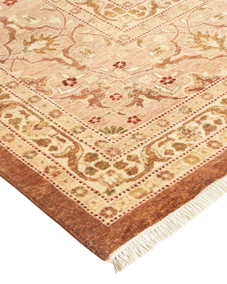 Traditional Mogul Yellow Wool Area Rug 9' 2" x 12' 2" - Solo Rugs