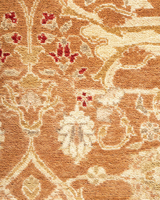 Traditional Mogul Yellow Wool Area Rug 9' 2" x 12' 2" - Solo Rugs