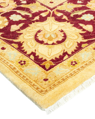 Traditional Mogul Ivory Wool Area Rug 9' 1" x 11' 10" - Solo Rugs