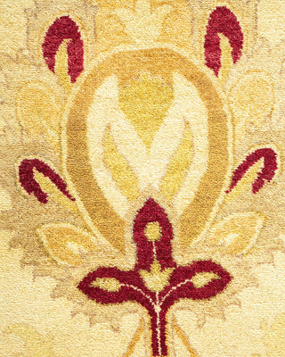 Traditional Mogul Ivory Wool Area Rug 9' 1" x 11' 10" - Solo Rugs