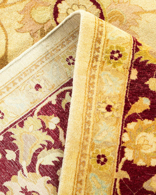 Traditional Mogul Ivory Wool Area Rug 9' 1" x 11' 10" - Solo Rugs