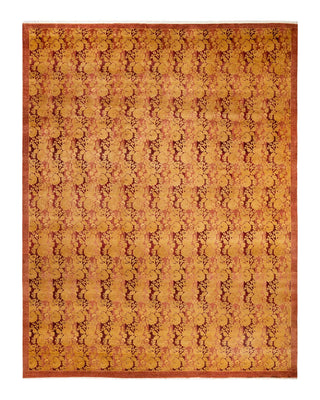 Traditional Mogul Pink Wool Area Rug 9' 2" x 11' 9" - Solo Rugs