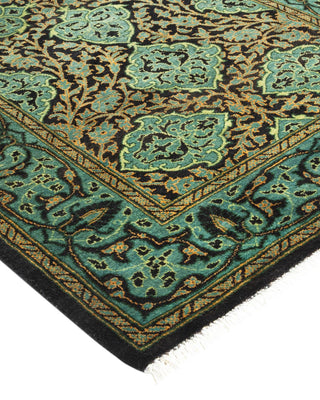 Traditional Mogul Black Wool Runner 2' 7" x 13' 4" - Solo Rugs