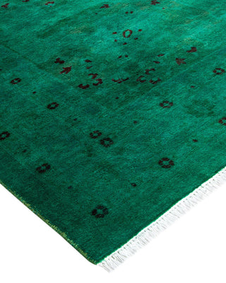 Fine Vibrance, One-of-a-Kind Handmade Area Rug - Green, 15' 6" x 12' 3" - Solo Rugs