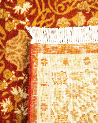 Traditional Mogul Orange Wool Runner 3' 1" x 13' 4" - Solo Rugs