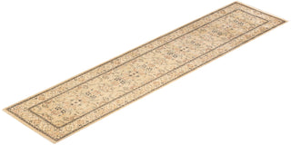 Traditional Mogul Ivory Wool Runner 2' 6" x 11' 3" - Solo Rugs