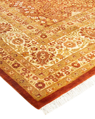 Traditional Mogul Orange Wool Area Rug 8' 4" x 10' 4" - Solo Rugs