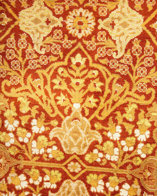 Traditional Mogul Orange Wool Area Rug 8' 4" x 10' 4" - Solo Rugs