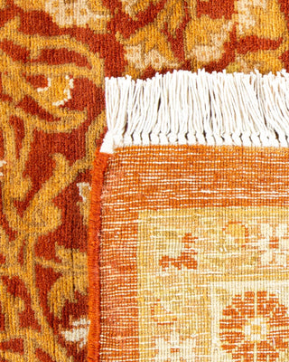 Traditional Mogul Orange Wool Area Rug 8' 4" x 10' 4" - Solo Rugs