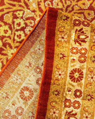 Traditional Mogul Orange Wool Area Rug 8' 4" x 10' 4" - Solo Rugs