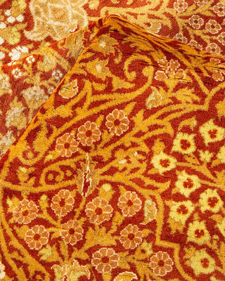 Traditional Mogul Orange Wool Area Rug 8' 4" x 10' 4" - Solo Rugs