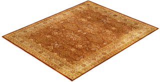 Traditional Mogul Orange Wool Area Rug 8' 4" x 10' 4" - Solo Rugs
