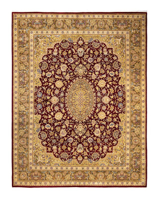 Traditional Mogul Red Wool Area Rug 8' 2" x 10' 8" - Solo Rugs