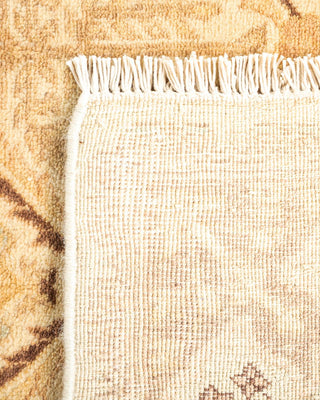 Contemporary Eclectic Ivory Wool Runner 3' 2" x 11' 8" - Solo Rugs