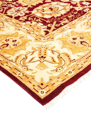 Contemporary Eclectic Red Wool Area Rug 5' 1" x 7' 5" - Solo Rugs