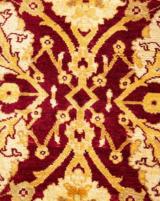 Contemporary Eclectic Red Wool Area Rug 5' 1" x 7' 5" - Solo Rugs