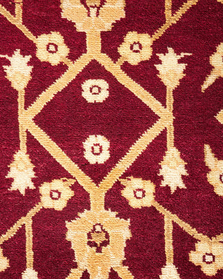Contemporary Eclectic Red Wool Area Rug 8' 1" x 10' 3" - Solo Rugs