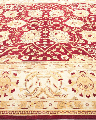 Contemporary Eclectic Red Wool Area Rug 8' 1" x 10' 3" - Solo Rugs