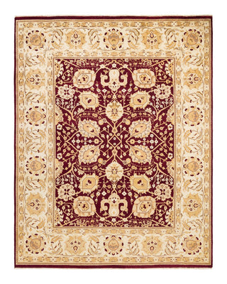 Contemporary Eclectic Red Wool Area Rug 8' 1" x 10' 3" - Solo Rugs