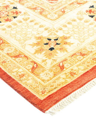 Contemporary Eclectic Orange Wool Area Rug 8' 2" x 9' 8" - Solo Rugs