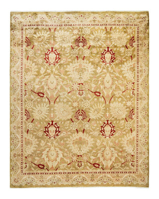 Contemporary Eclectic Green Wool Area Rug 7' 10" x 10' 1" - Solo Rugs