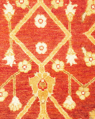 Contemporary Eclectic Red Wool Area Rug 8' 2" x 10' 0" - Solo Rugs