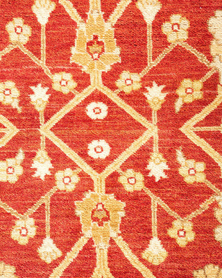 Contemporary Eclectic Red Wool Area Rug 8' 2" x 10' 1" - Solo Rugs