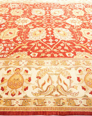 Contemporary Eclectic Red Wool Area Rug 8' 2" x 10' 1" - Solo Rugs