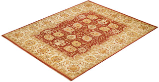 Contemporary Eclectic Red Wool Area Rug 8' 2" x 10' 1" - Solo Rugs