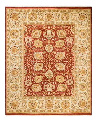 Contemporary Eclectic Red Wool Area Rug 8' 2" x 10' 1" - Solo Rugs