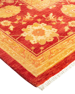 Contemporary Eclectic Red Wool Area Rug 8' 2" x 10' 1" - Solo Rugs
