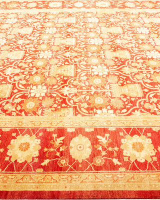 Contemporary Eclectic Red Wool Area Rug 8' 2" x 10' 1" - Solo Rugs