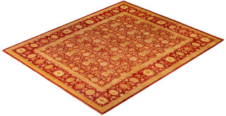Contemporary Eclectic Red Wool Area Rug 8' 2" x 10' 1" - Solo Rugs