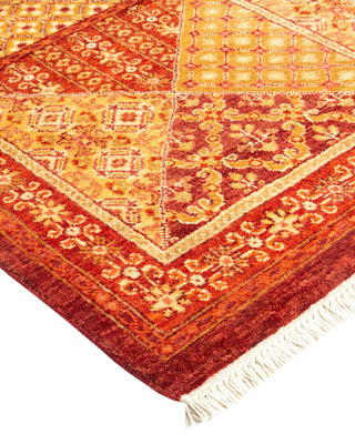 Contemporary Eclectic Red Wool Area Rug 8' 3" x 9' 10" - Solo Rugs