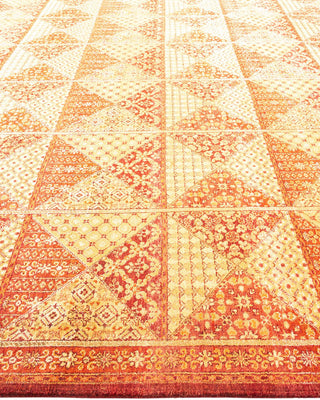 Contemporary Eclectic Red Wool Area Rug 8' 3" x 9' 10" - Solo Rugs