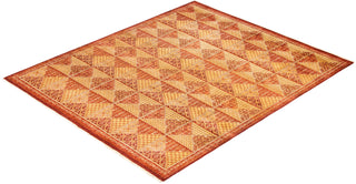 Contemporary Eclectic Red Wool Area Rug 8' 3" x 9' 10" - Solo Rugs