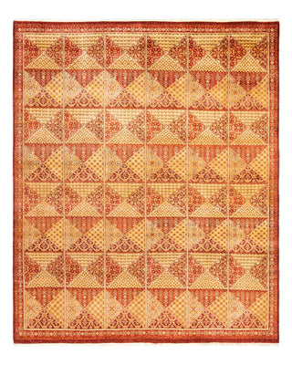 Contemporary Eclectic Red Wool Area Rug 8' 3" x 9' 10" - Solo Rugs