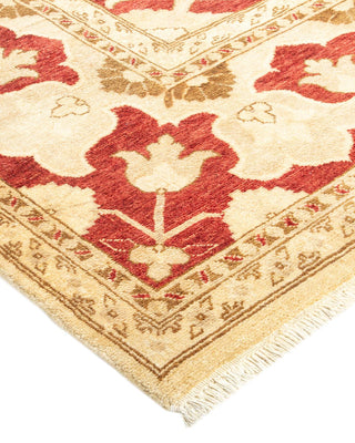 Contemporary Eclectic Yellow Wool Area Rug 8' 1" x 10' 5" - Solo Rugs