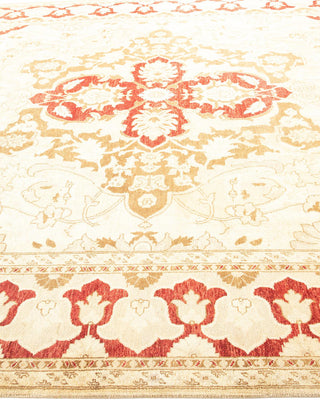 Contemporary Eclectic Yellow Wool Area Rug 8' 1" x 10' 5" - Solo Rugs