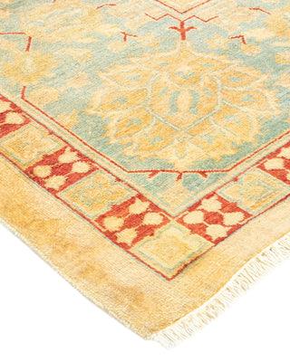 Contemporary Eclectic Ivory Wool Area Rug 9' 2" x 11' 10" - Solo Rugs