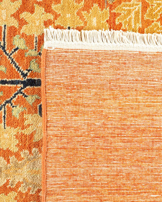 Contemporary Eclectic Orange Wool Area Rug 8' 10" x 12' 4" - Solo Rugs