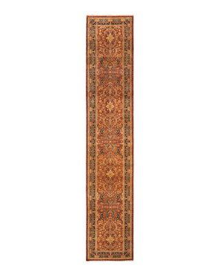 Traditional Mogul Orange Wool Runner 2' 8" x 14' 1" - Solo Rugs