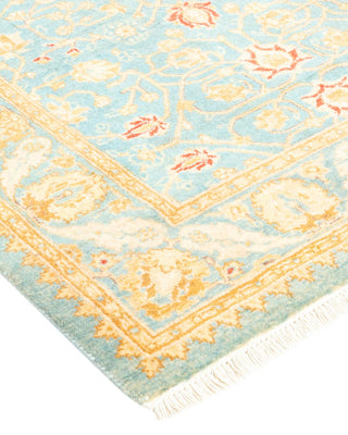 Traditional Mogul Light Blue Wool Runner 2' 8" x 13' 8" - Solo Rugs