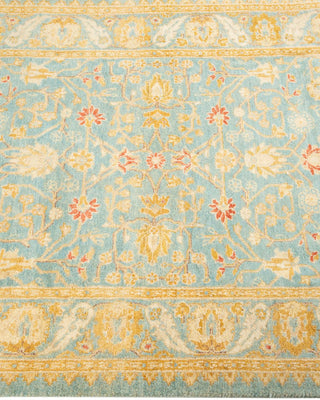 Traditional Mogul Light Blue Wool Runner 2' 8" x 13' 8" - Solo Rugs