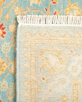Traditional Mogul Light Blue Wool Runner 2' 8" x 13' 8" - Solo Rugs