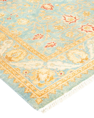 Traditional Mogul Light Blue Wool Runner 2' 6" x 13' 9" - Solo Rugs